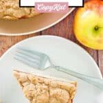 Apple crumb coffee cake and apples.