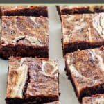 Chocolate cream cheese swirled brownies.