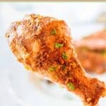 A roasted turkey leg.