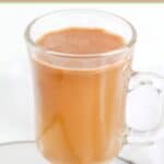 A mug of homemade hot buttered rum.