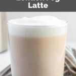 Copycat Starbucks London fog tea latte on a coaster.