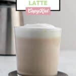 Homemade Starbucks London fog tea latte on a table.