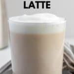 Homemade Starbucks London fog latte on a coaster.