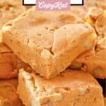 Several pieces of homemade buttermilk fudge.