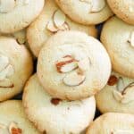 A bunch of homemade Chinese almond cookies.