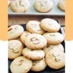 A tray of homemade Chinese almond cookies.