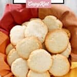 A basket of homemade cream cheese cookies.