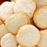 A pile of homemade cream cheese cookies.