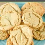 Homemade ginger snaps piled on a plate.