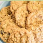Grandma's oatmeal cookies on a plate.