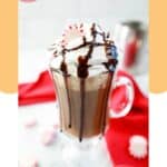 Homemade McDonald's peppermint mocha and peppermint candy.