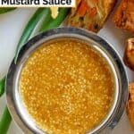 A small bowl of homemade Benihana magic mustard sauce.