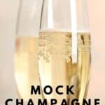 Mock champagne in two flute glasses.