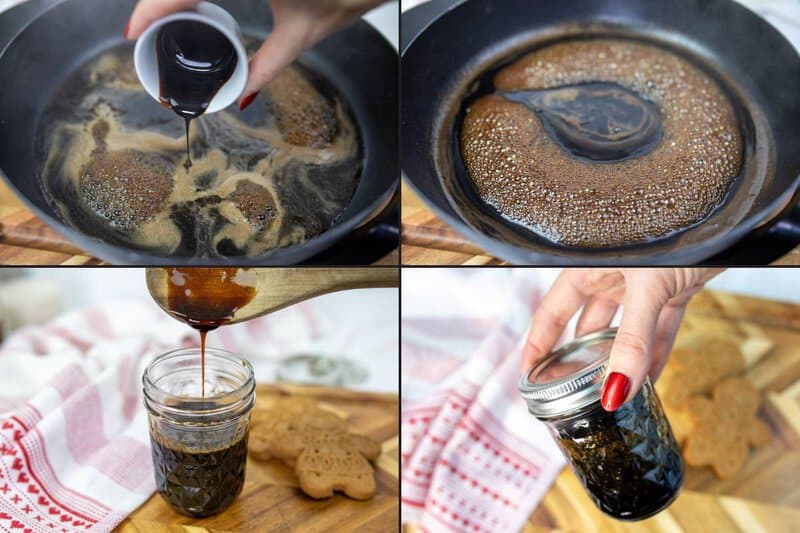 Making gingerbread syrup.
