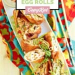 Homemade Chili's southwest egg rolls and avocado ranch dipping sauce on a platter.