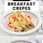 Copycat IHOP berry, chicken florentine, and lemon ricotta crepes.