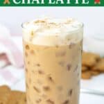 A copycat Starbucks iced gingerbread oat milk chai latte.