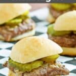 Four homemade white castle hamburgers.