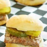 Homemade white castle burger.