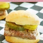 A homemade White Castle hamburger.