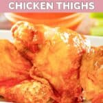 Homemade Wingstop Buffalo chicken thighs on a plate.