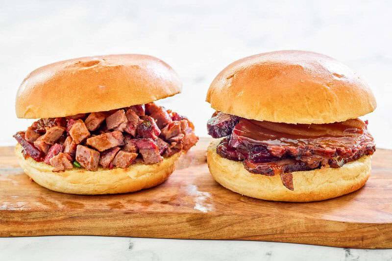Copycat chopped and sliced Buc-ee's brisket sandwiches.