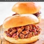 Homemade Buc'ees BBQ brisket sandwich.