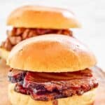 Homemade Buc-ee's sliced barbecue brisket sandwich.