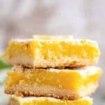A stack of classic lemon bars.