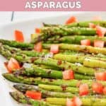Homemade olive garden parmesan roasted asparagus on a plate.