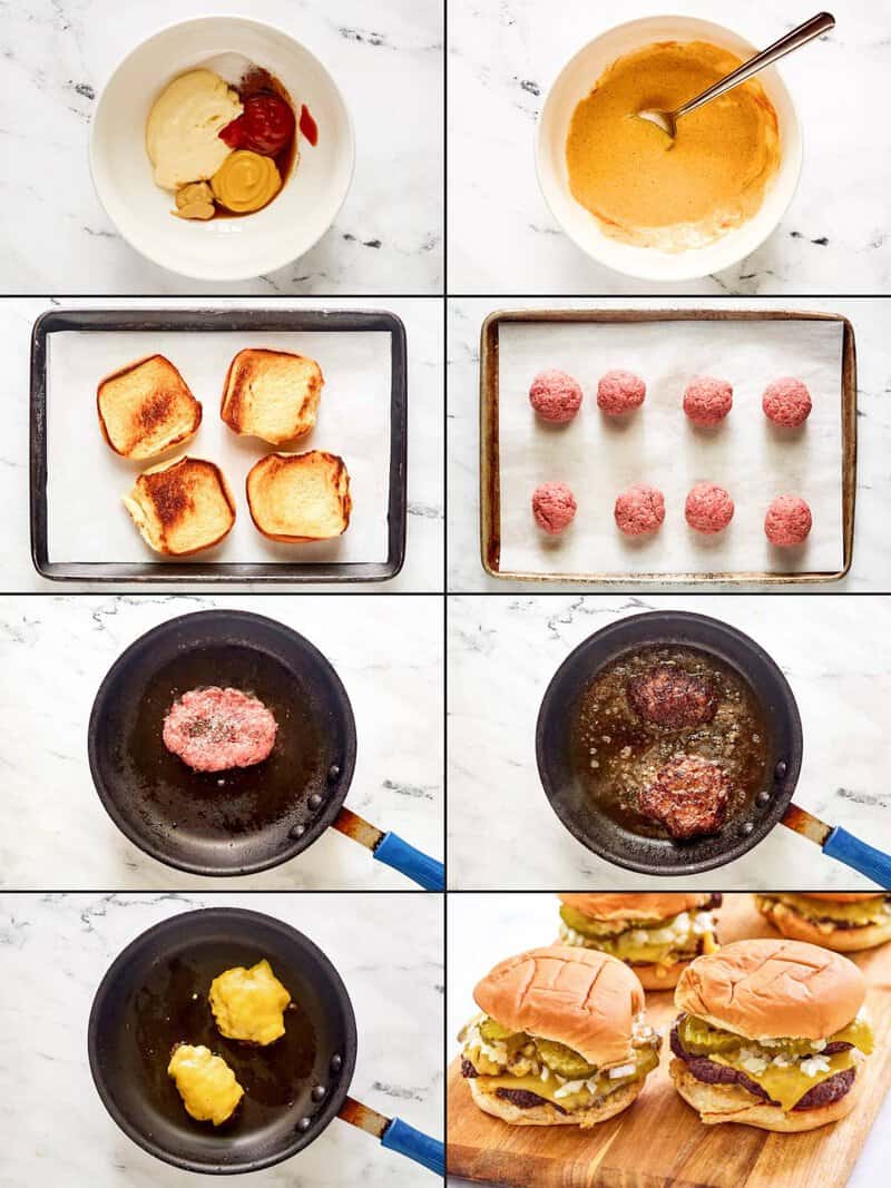 Making copycat double sonic smasher burger.