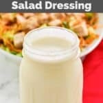 Homemade Applebee's oriental salad dressing in a mason jar.