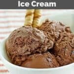 Homemade Ben and Jerry's ice cream in a bowl.