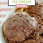 A bowl of homemade Ben & Jerry's chocolate ice cream.