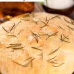 A loaf of homemade Macaroni Grill rosemary bread.