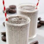 Two copycat McDonald's Oreo McFlurry frozen dessert treats.