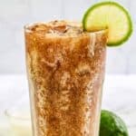 A glass of homemade Sonic dirty diet coke.