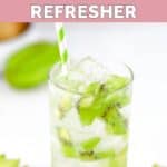 Homemade Starbucks kiwi starfruit refresher drink.