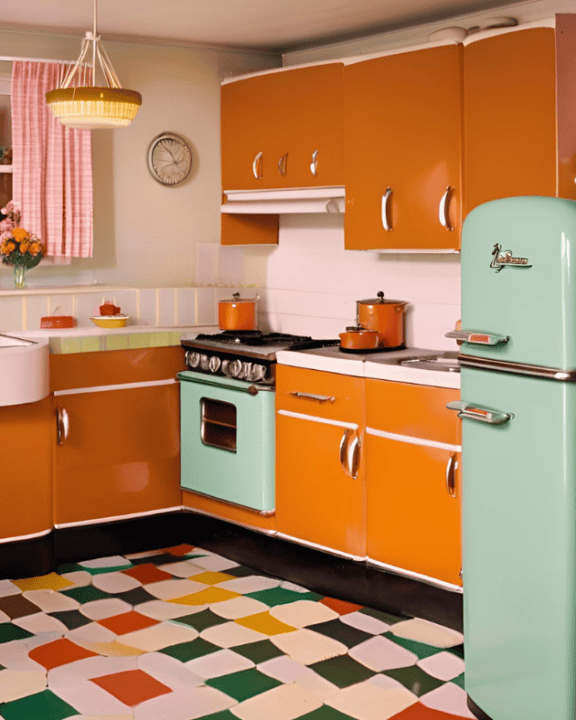 A typical 1960s kitchen
