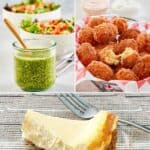 Copycat Cheesecake Factory santa fe dressing, potato tots, and original cheesecake.