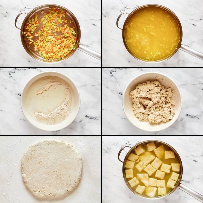 Making copycat cracker barrel dumplings.
