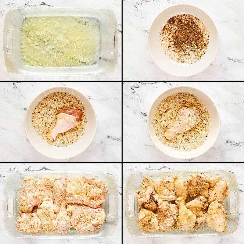 Making potato flake chicken.