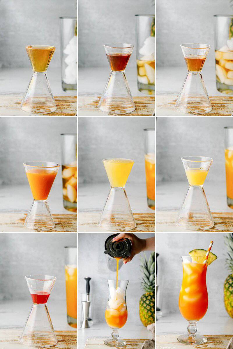 Making copycat TGI Friday's Captain Morgan island rum punch.