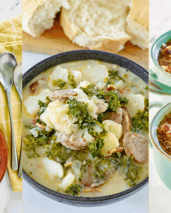 3 different soups from restaurants
