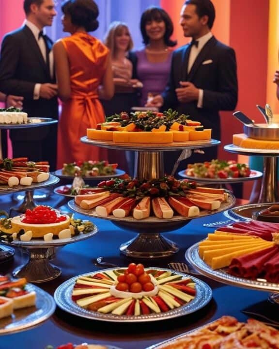 appetizers on a table at a party