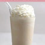 Homemade Chick-fil-A frosted coffee with whipped cream on top.