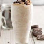 Copycat Dairy Queen oreo blizzard in a tall glass.