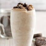 Homemade Dairy Queen Oreo Blizzard in a tall glass.
