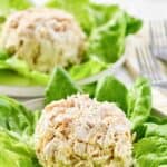 Homemade Jason's Deli chicken salad served on butter lettuce.