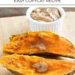 Copycat Outback Steakhouse sweet potato with cinnamon and honey butter.